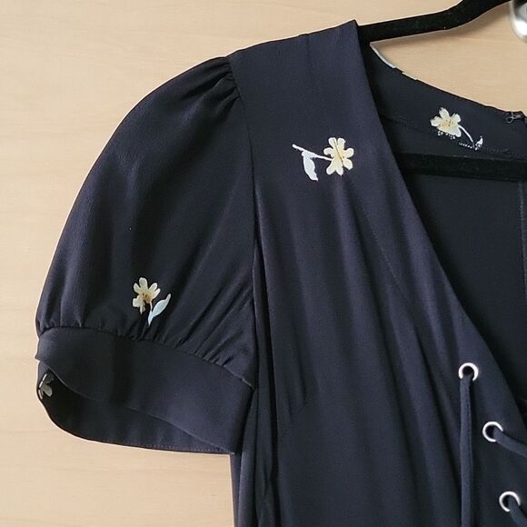 NWT Reformation 2 MilkMaid CottageCore Coquette Feminine BLK Prairie Maxi Dress - Picture 6 of 16